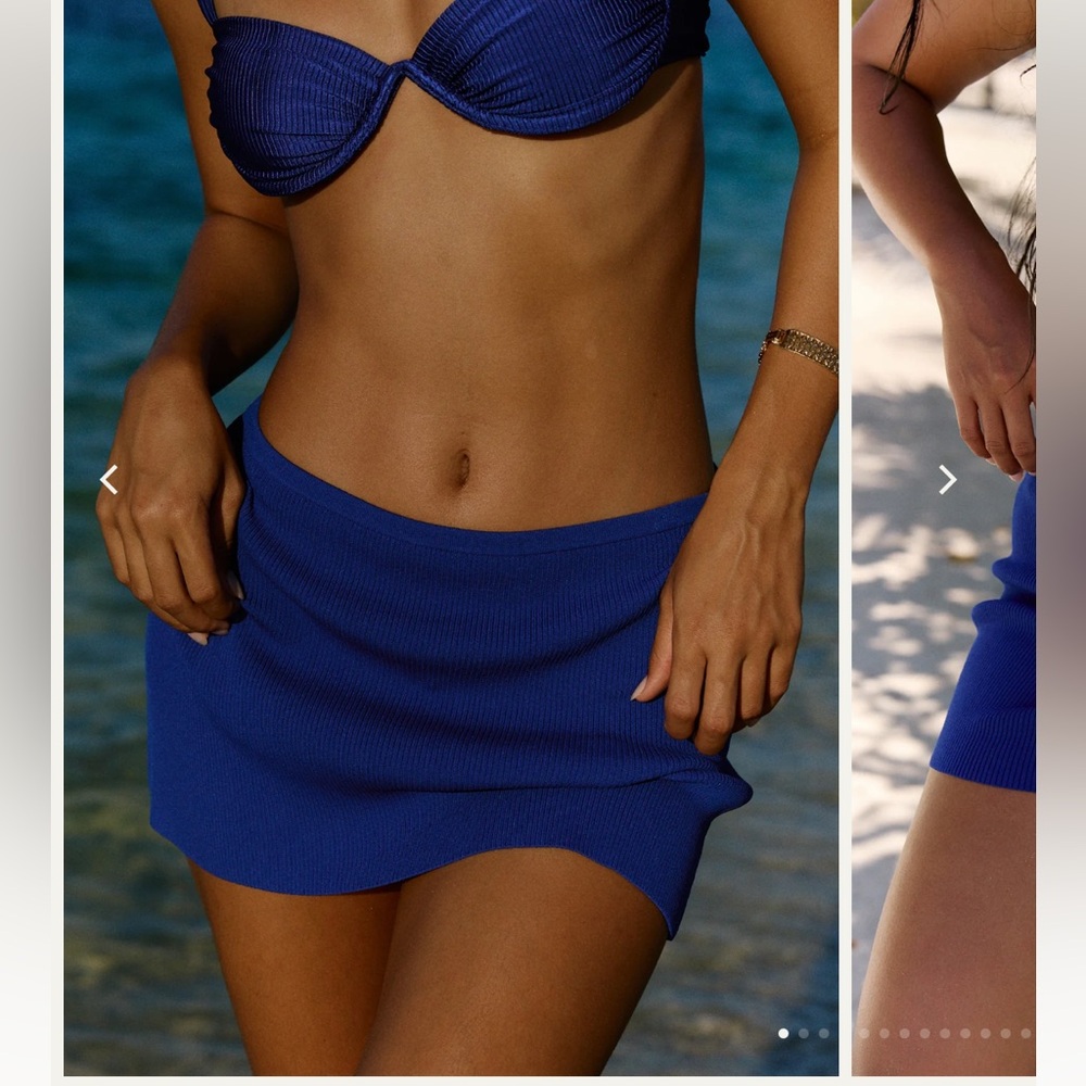 Bydee LARISSA KNIT MINI SKIRT IN AEGEAN never worn